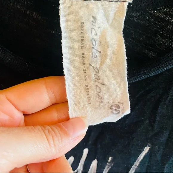 Nicole Paloma quote T-shirt Handmade Black One of A Kind - Picture 4 of 4